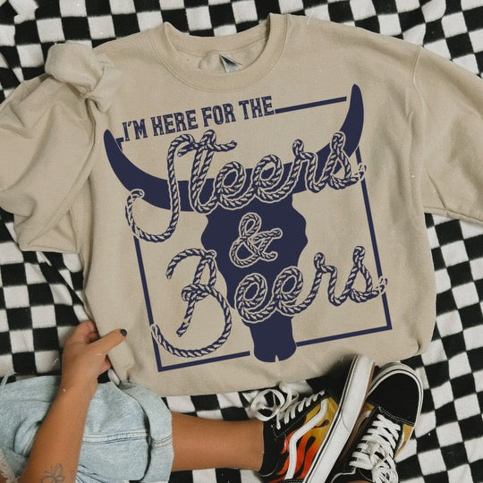 Steers & Beers Graphic Tee