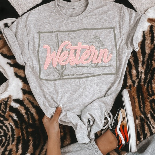 Pink Western Graphic Tee