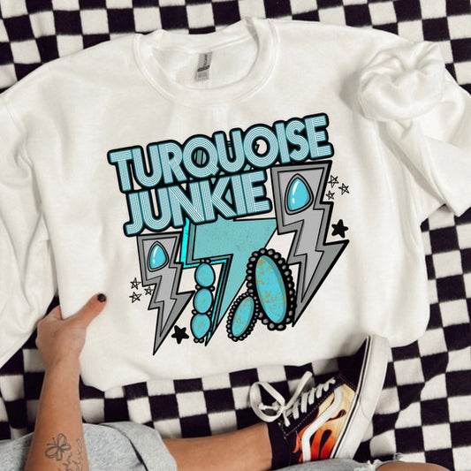 Turquoise Junkie Graphic Tee