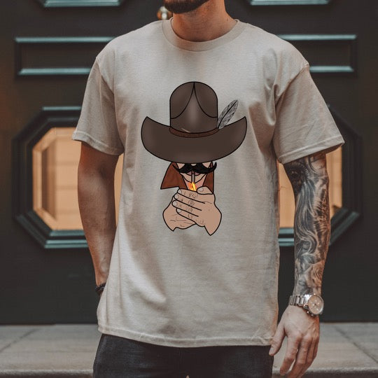 Smoking Cowboy Mens Graphic Tee