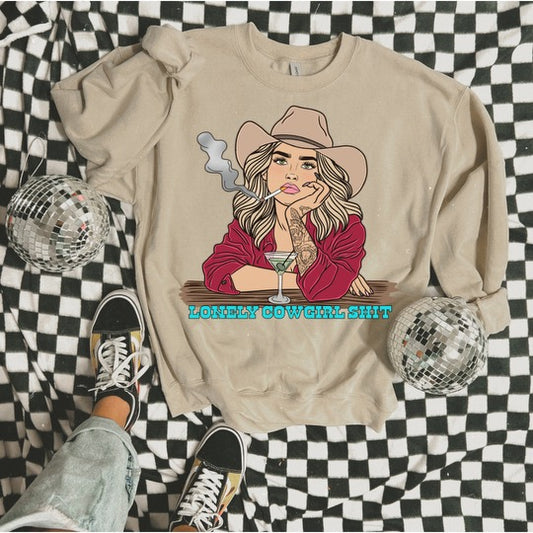 Lonely Blonde Cowgirl Graphic Tee