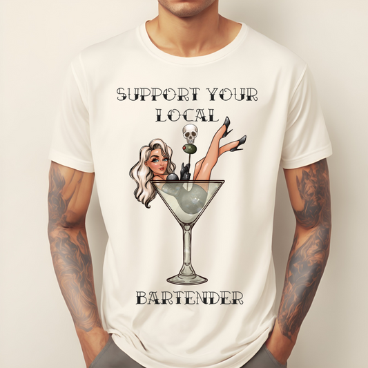 Support Your Local Bartender Graphic Tee