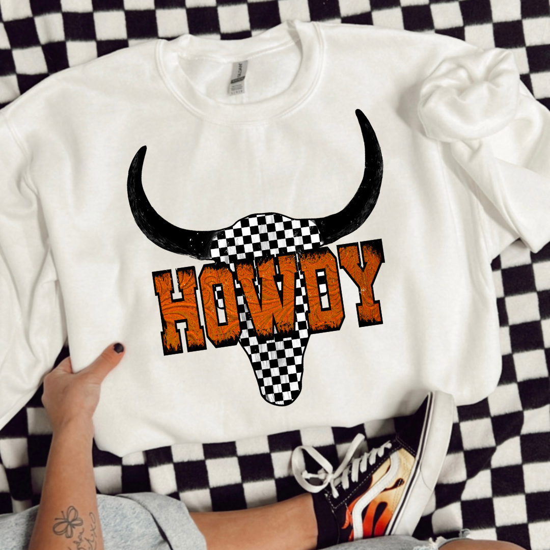 Checkered Howdy Graphic Tee