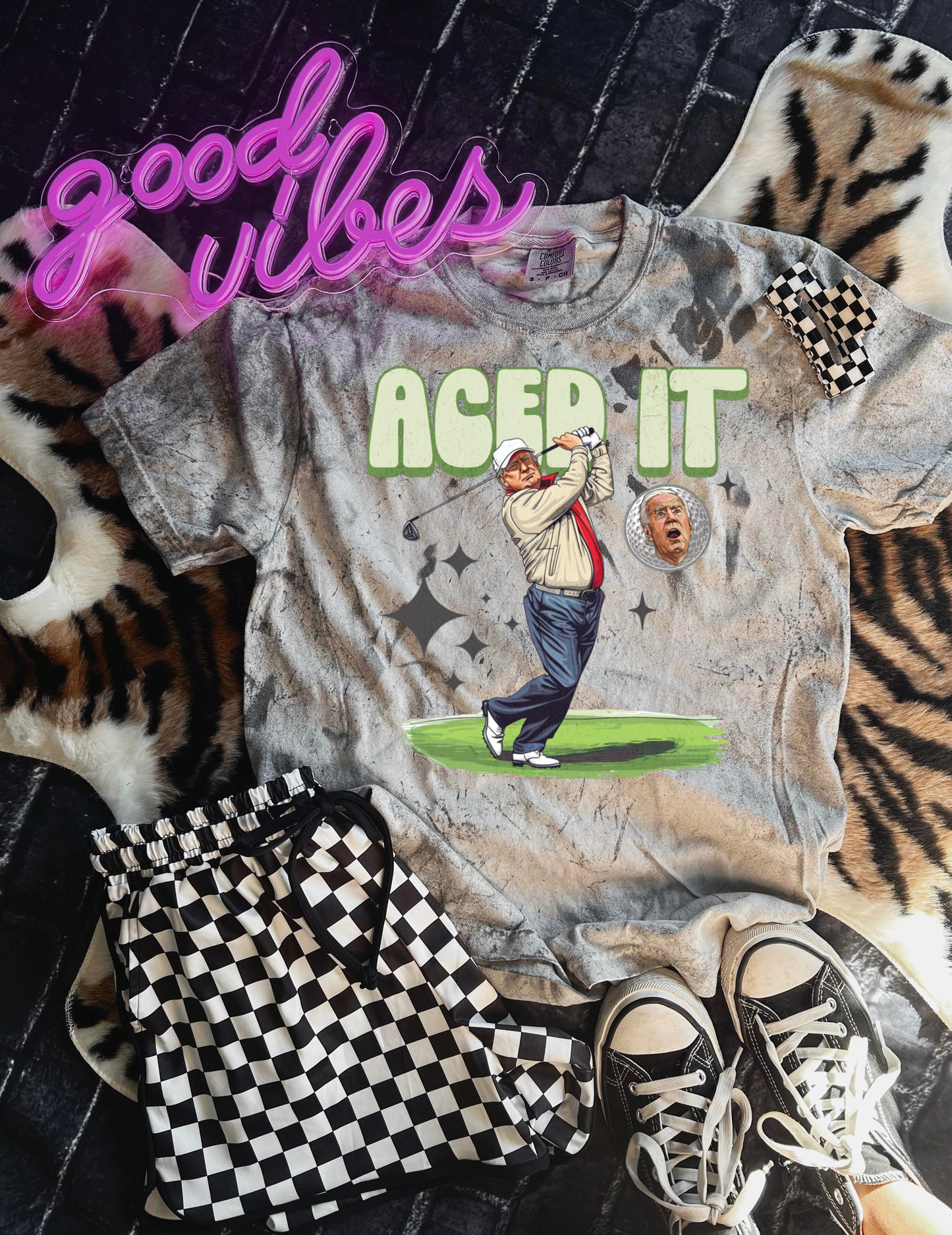 Aced It Colorblast Graphic Tee